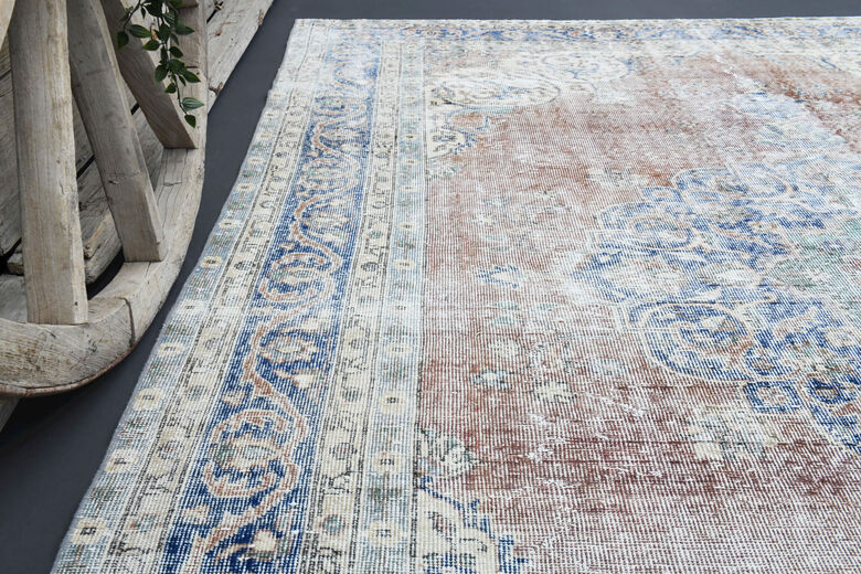 Distressed Antique Area Rug