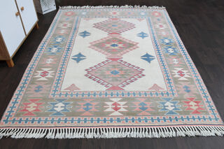 Handmade Vintage Large Area Rug - Thumbnail