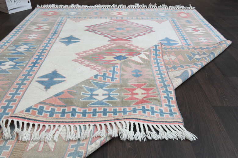 Handmade Vintage Large Area Rug