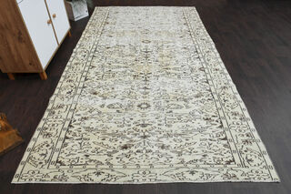 Floral Vintage Area Handmade Rug - Thumbnail