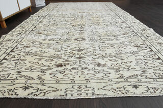 Floral Vintage Area Handmade Rug - Thumbnail