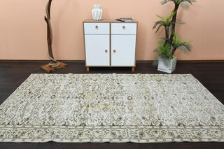 Floral Vintage Area Handmade Rug - Thumbnail