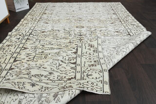 Floral Vintage Area Handmade Rug - Thumbnail