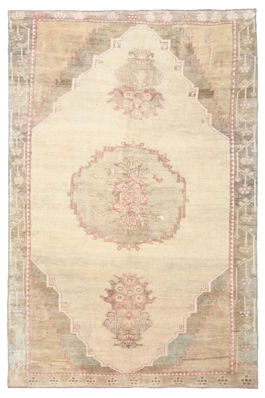 Handwoven Oushak Vintage Area Rug