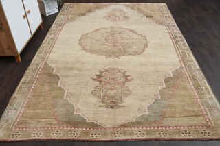 Handwoven Oushak Vintage Area Rug - Thumbnail