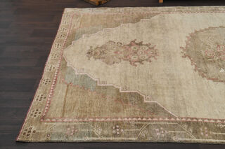 Handwoven Oushak Vintage Area Rug - Thumbnail