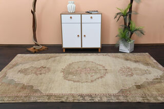 Handwoven Oushak Vintage Area Rug - Thumbnail