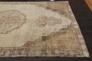 Handwoven Oushak Vintage Area Rug - Thumbnail