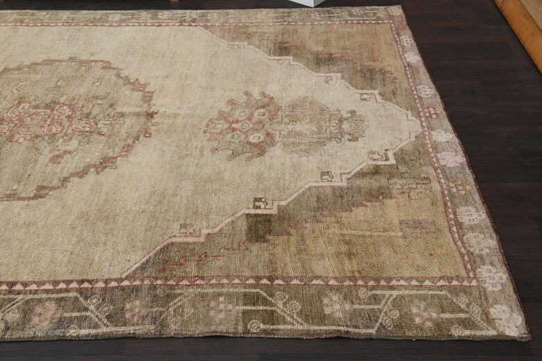 Handwoven Oushak Vintage Area Rug