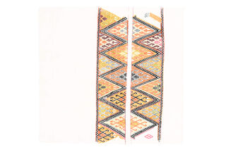 Handmade Flatweave White Rug - Thumbnail