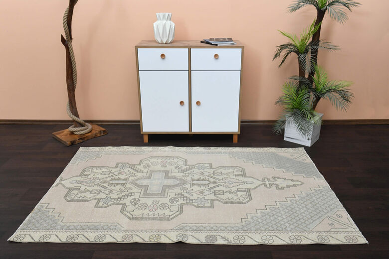 Pale Pink Vintage Area Rug