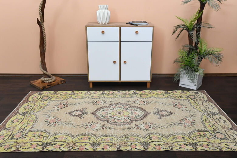 Handmade Vintage Area Anatolian Rug