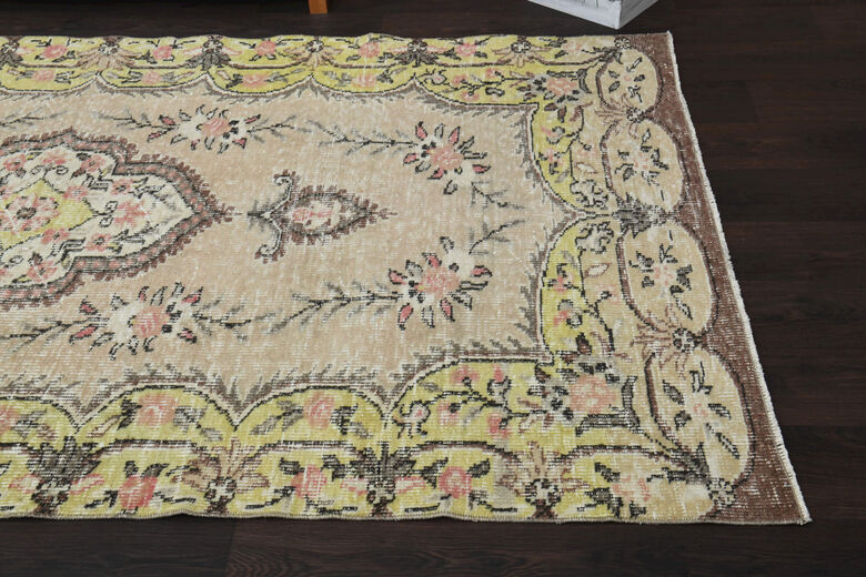 Handmade Vintage Area Anatolian Rug