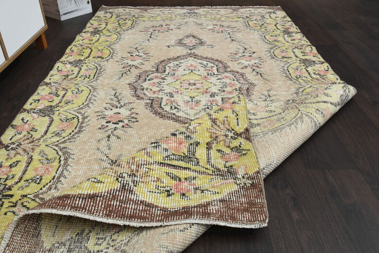 Handmade Vintage Area Anatolian Rug
