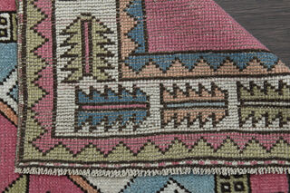 Handmade Wool Pink Rug - Thumbnail