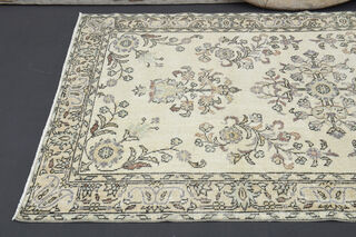 Handmade Vintage Neutral Carpet - Thumbnail