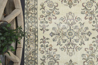 Handmade Vintage Neutral Carpet - Thumbnail