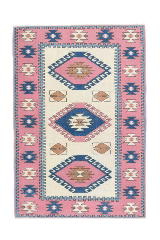 Shabby Chic - Pastel Colored Vintage Rug