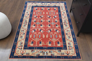 Handmade Vintage Area Rug - Thumbnail