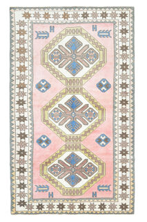 Handwoven Vintage Pastel Rug - Thumbnail