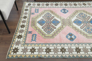 Handwoven Vintage Pastel Rug - Thumbnail