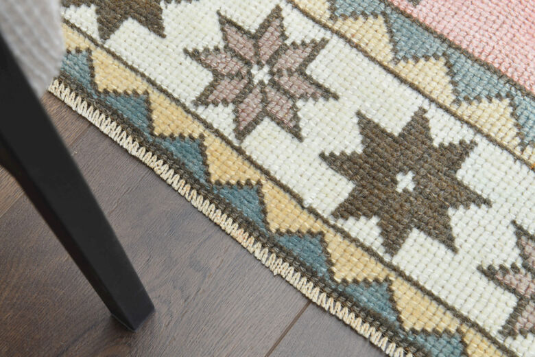 Handwoven Vintage Pastel Rug