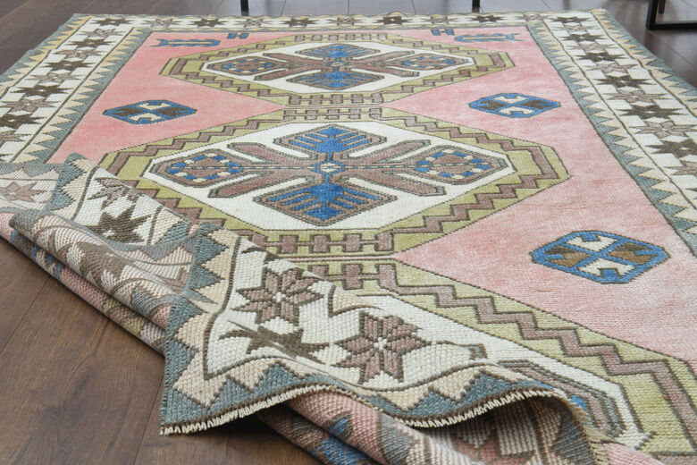 Handwoven Vintage Pastel Rug