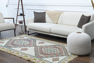 Handmade Vintage Area Rug - Thumbnail