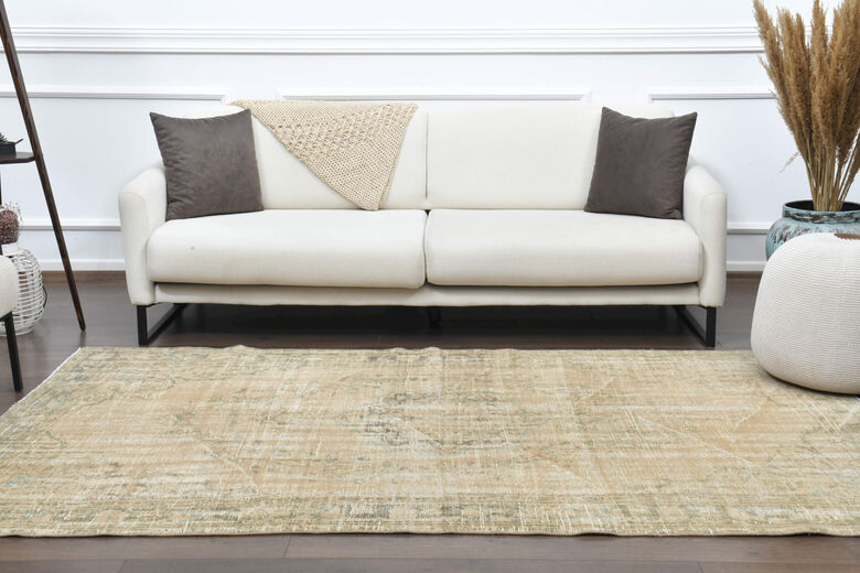 Handmade Vintage Area Anatolian Rug
