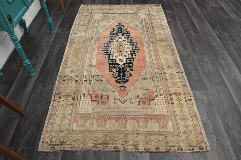 Handmade Vintage Area Anatolian Rug