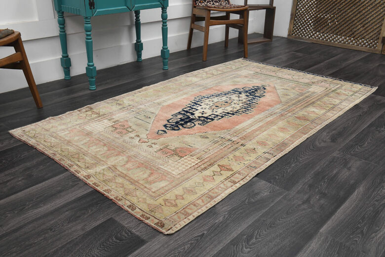 Handmade Vintage Area Anatolian Rug