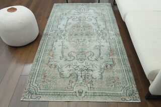 Green Vintage Area Rug - Thumbnail