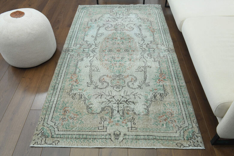 Green Vintage Area Rug