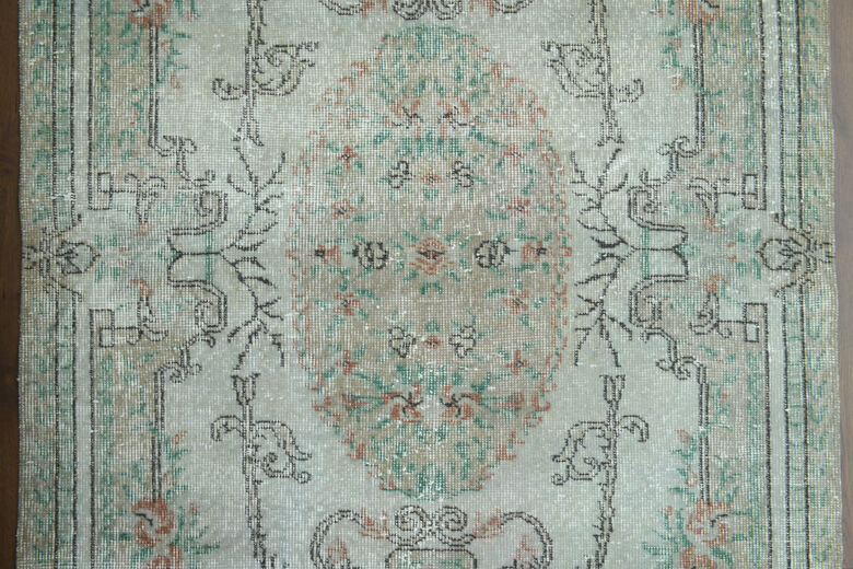 Green Vintage Area Rug