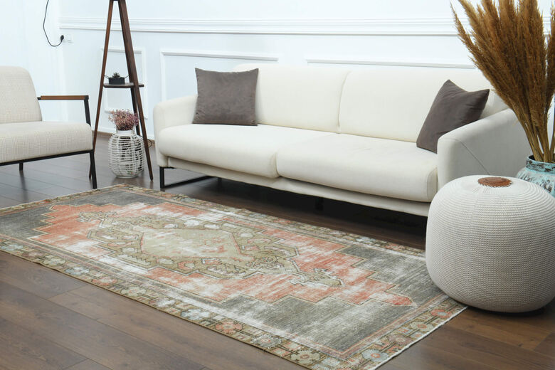 Handmade Vintage Anatolian Area Rug