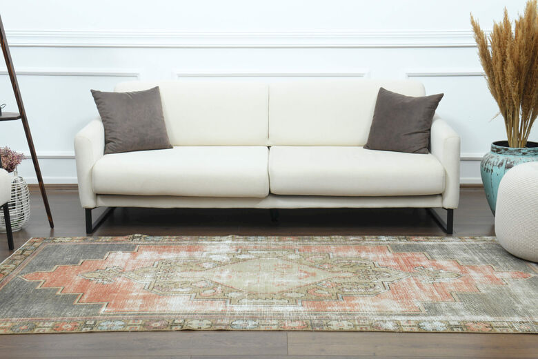 Handmade Vintage Anatolian Area Rug