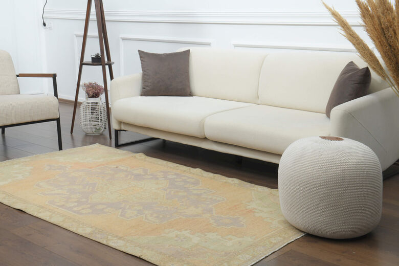 Handmade Vintage Area Anatolian Rug