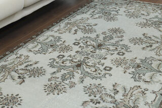 Light Blue Vintage Area Rug - Thumbnail