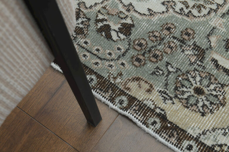 Light Blue Vintage Area Rug