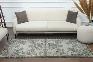 Light Blue Vintage Area Rug - Thumbnail