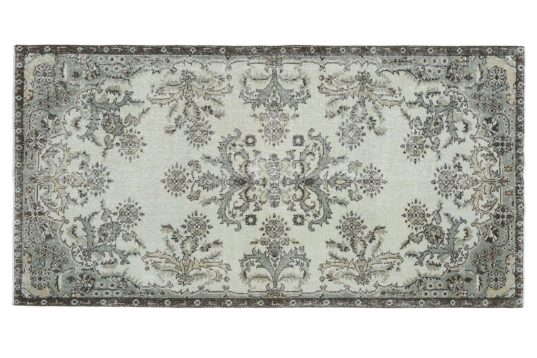 Light Blue Vintage Area Rug