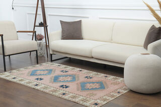 Handmade Vintage Area Rug - Thumbnail