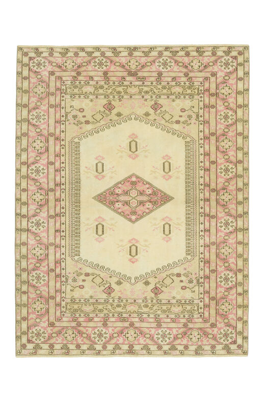 Beige Pink Neutral Vintage Area Rug