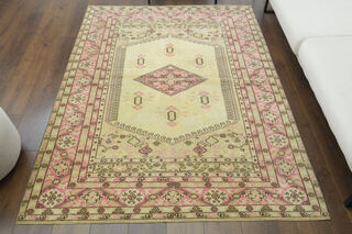 Beige Pink Neutral Vintage Area Rug - Thumbnail