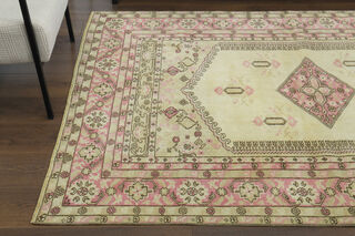 Beige Pink Neutral Vintage Area Rug - Thumbnail