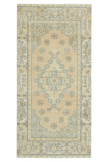 Neutral Turkish Vintage Rug - Thumbnail