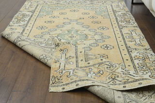 Neutral Turkish Vintage Rug - Thumbnail