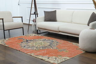 Handmade Vintage Area Rug - Thumbnail