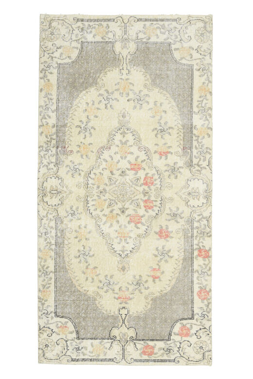4x7 Floral Vintage Anatolian Rug