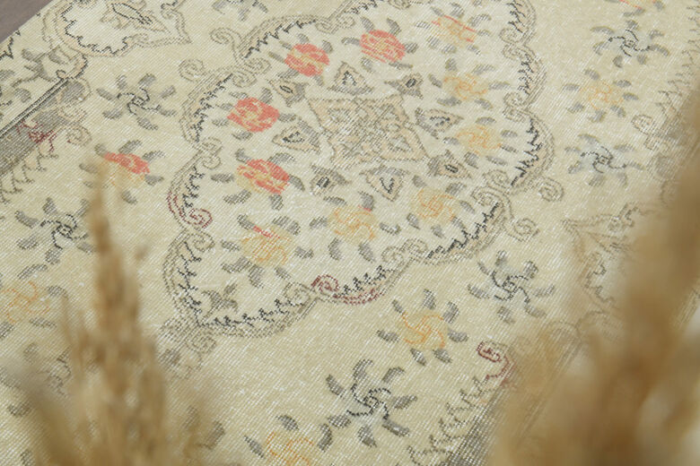 4x7 Floral Vintage Anatolian Rug